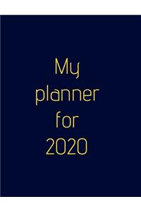 My planner for 2020