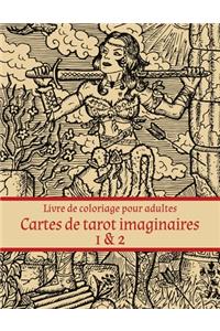 Livre de coloriage pour adultes Cartes de tarot imaginaires 1 & 2