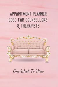 Appointment Planner 2020 For Counsellors & Therapists