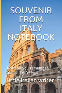 Souvenir from Italy Notebook