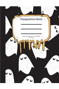 Composition Book 100 Sheet/200 Pages 8.5 X 11 In.-Wide Ruled- Scary Ghost