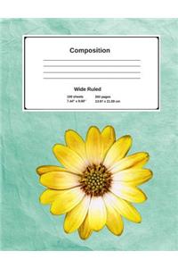 Sunflower Wide Ruled Composition Book