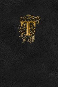 Old English Monogram Journal - Letter T