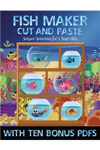 Scissor Activities for 3 Year Olds (Fish Maker)