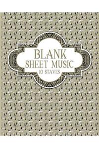 Blank Sheet Music - 10 Staves