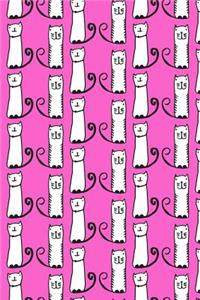 Journal Notebook For Cat Lovers Funny Tall Cats Pattern 5