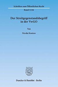 Der Streitgegenstandsbegriff in Der Vwgo