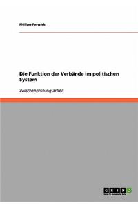 Funktion der Verbände im politischen System