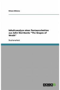 Inhaltsanalyse eines Textausschnittes aus John Steinbecks 