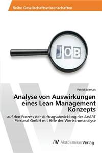 Analyse von Auswirkungen eines Lean Management Konzepts