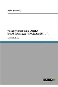 Kriegserfahrung in der Literatur
