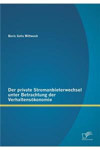 private Stromanbieterwechsel unter Betrachtung der Verhaltensökonomie