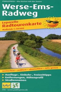 Werse-Ems cycle path, cycle tour map 1:50,000