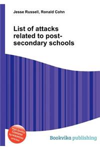 List of Attacks Related to Post-Secondary Schools