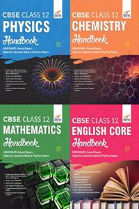 CBSE Class 12 Physics, Chemistry, Mathematics & English Core Handbook - MINDMAPS, Solved Papers, Objective Question Bank & Practice Papers