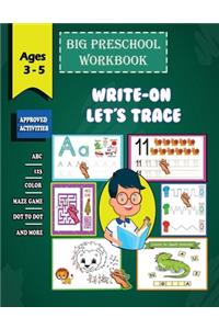 Big Preschool Workbook Write-On Let's Trace - Ages 3 - 5