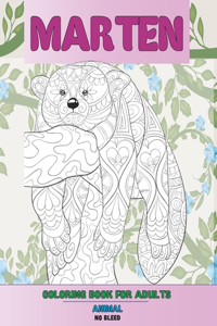 Coloring Book for Adults No Bleed - Animal - Marten