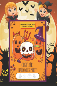 Halloween Costume Party Coloring Book For Kids