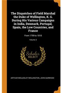 The Dispatches of Field Marshal the Duke of Wellington, K. G. During His Various Campaigns in India, Denmark, Portugal, Spain, the Low Countries, and France: From 1799 to 1818; Volume 3