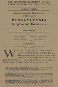 The Documentary History of the Ratification of the Constitution, Volume 34