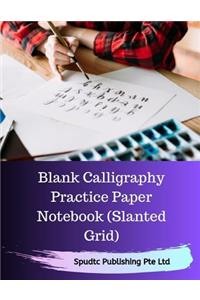 Blank Calligraphy Practice Paper Notebook (Slanted Grid)