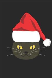 Korat Cat Notebook - Korat Cat Santa Hat Cat Lover Christmas Gift - Korat Cat Journal