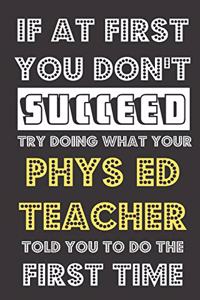 If At First You Don't Succeed Try Doing What Your Phys Ed Teacher Told You To Do The First Time