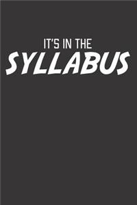 Syllabus School Teacher Notebook Journal