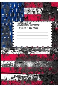 American Flag Composition Notebook