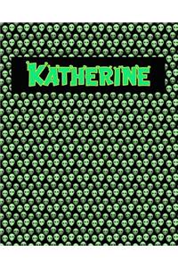 120 Page Handwriting Practice Book with Green Alien Cover Katherine