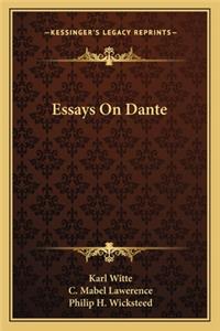 Essays on Dante
