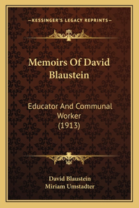 Memoirs Of David Blaustein