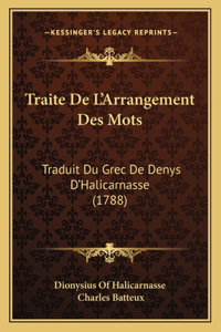 Traite De L'Arrangement Des Mots