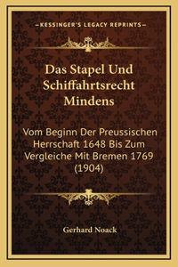 Das Stapel Und Schiffahrtsrecht Mindens