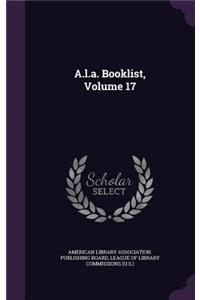 A.l.a. Booklist, Volume 17