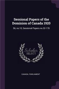 Sessional Papers of the Dominion of Canada 1920