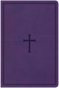 KJV Large Print Personal Size, Purple Cross Leathertouch, CBA Edition