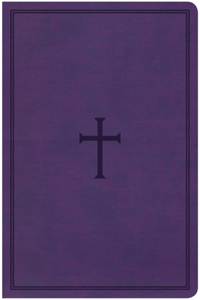 KJV Large Print Personal Size Reference Bible, Purple Cross LeatherTouch