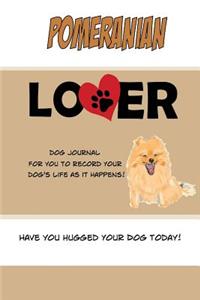 Pomeranian Lover Dog Journal