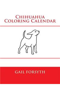 Chihuahua Coloring Calendar