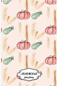 Notebook Dot-grid Pumpkin and Rice Plant