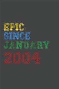 Gift Idea Epic Since 2004 Notebook Vintage Birthday Gift Idea