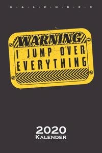 Parkour Warning Schild Kalender 2020