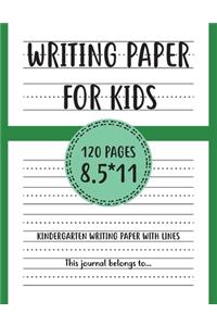 Writing Paper for kids Kindergarten writing paper with lines