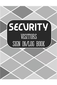Security Visitors Sign in Log Book