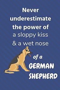 Never underestimate the power of a sloppy kiss & a wet nose of a German Shepherd