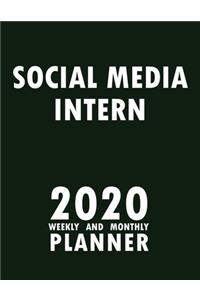 Social Media Intern 2020 Weekly and Monthly Planner