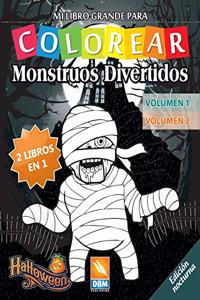 Monstruos Divertidos - 2 libros en 1 - Volumen 1 + Volumen 2 - Edición nocturna