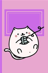 Playful Yarn Cat Notebook