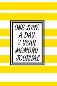 One Line a Day Three Year Memory Journal